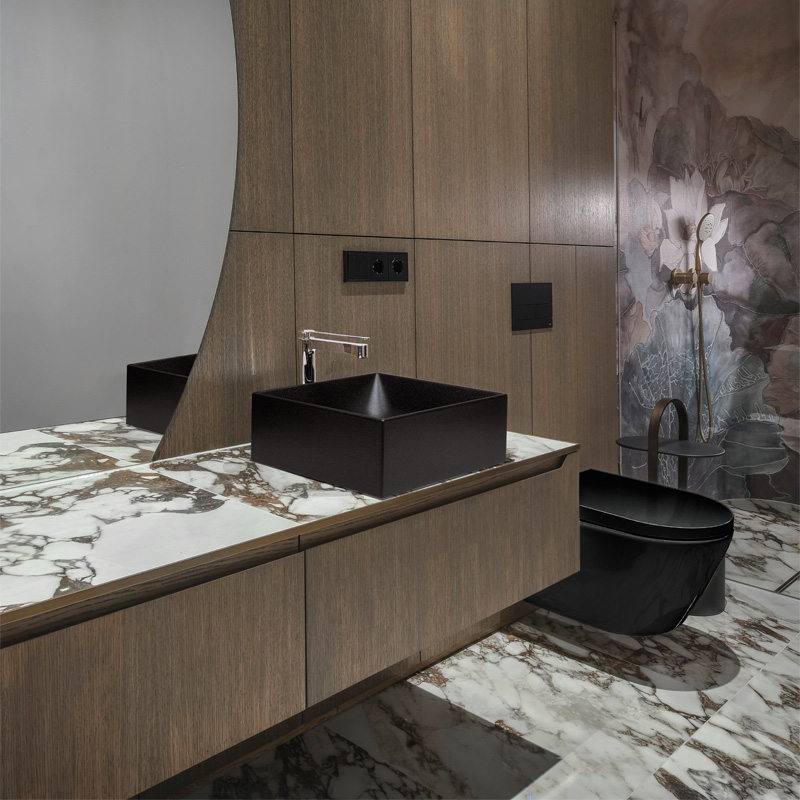 TURTL Granite Counter Top Mini Washbasin - 400 x 400 - Matt Black