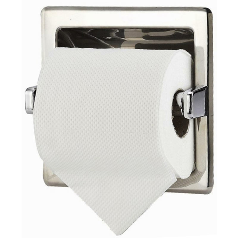 Nofer Brushed Recessed Toilet Roll Dispenser - NF05204S