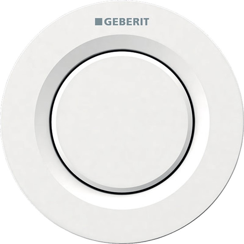 Geberit Pneumatic Single Flush Button - Matt White