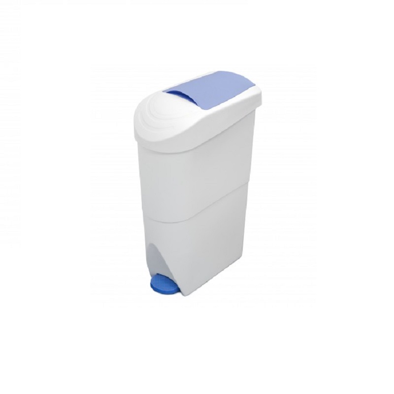 White and Blue Sanitary bin