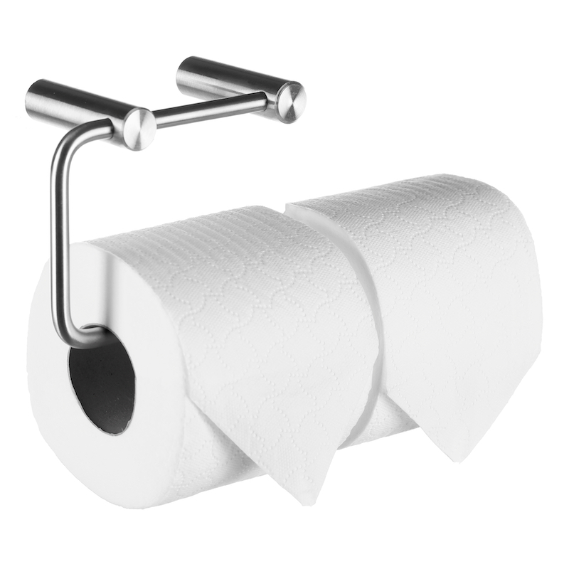 Prestige Double Toilet Roll Holder Stainless Steel - With Rolls
