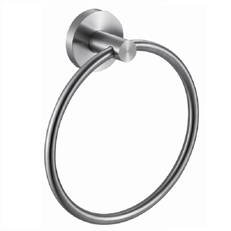 Nofer Brushed Stainless Steel Towel Ring 175mm - NF16860S