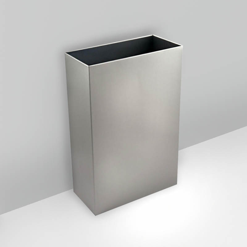 SYNERGISE Brushed Stainless Steel Open Top 30 Litre Waste Bin - PL71MBS