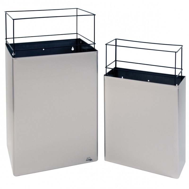 Dolphin Stainless Steel Wall Mounted Bin with Basket