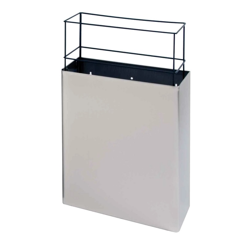Dolphin Stainless Steel Wall Mounted Bin with Basket