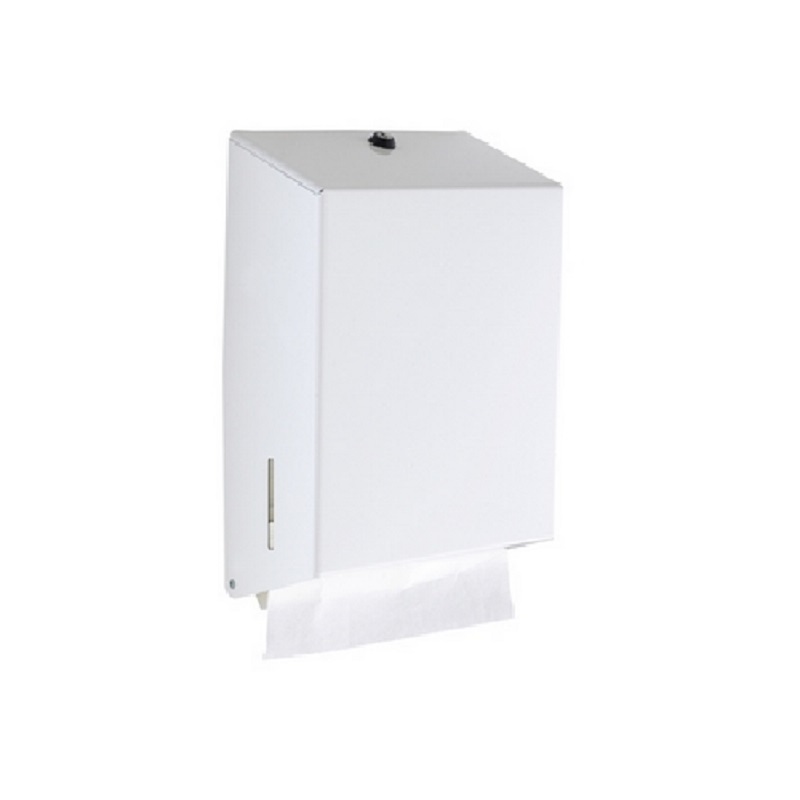Hand Towel Dispenser Interleaved White Metal