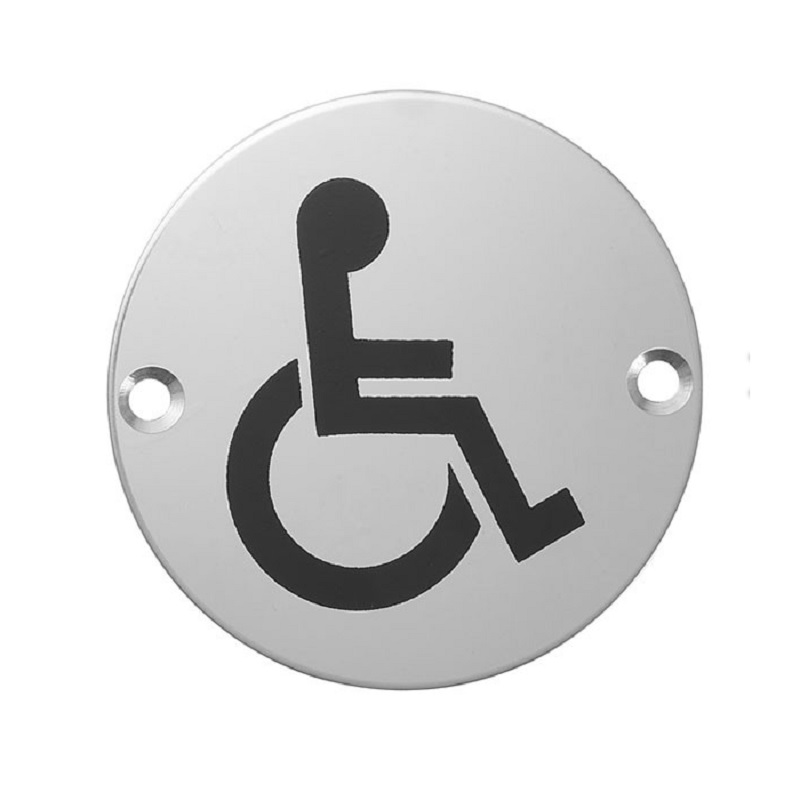 Disabled Door Sign Stainless Steel Polished