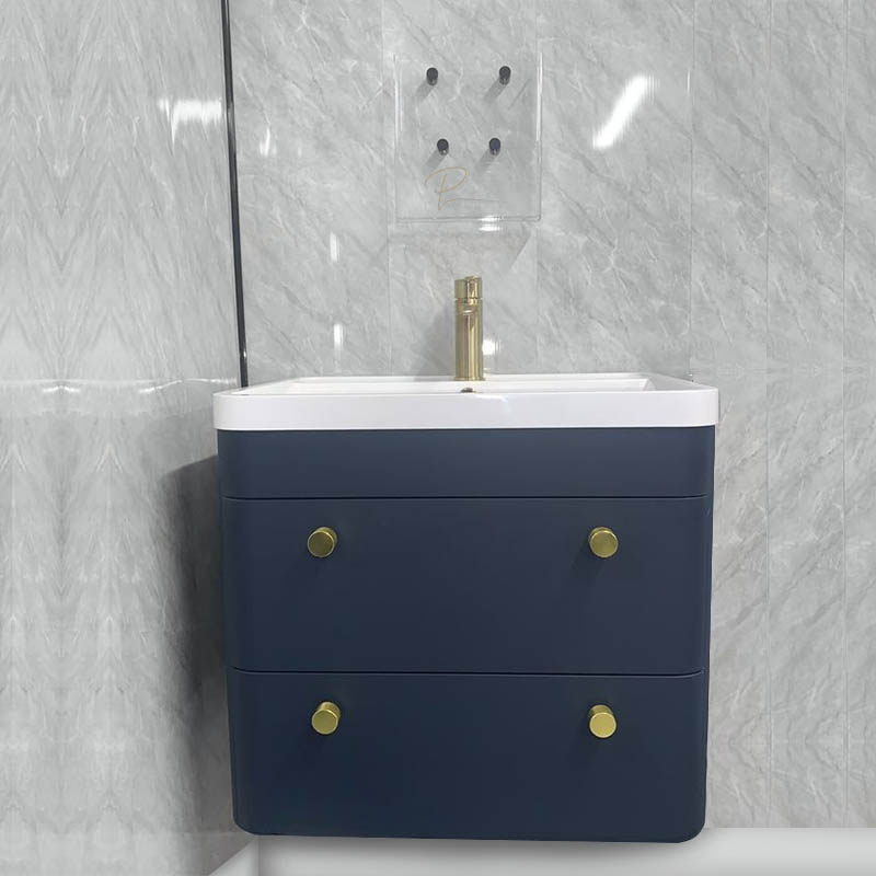 Whitby Indigo Blue Bathroom Vanity Unit and Basin - 600mm