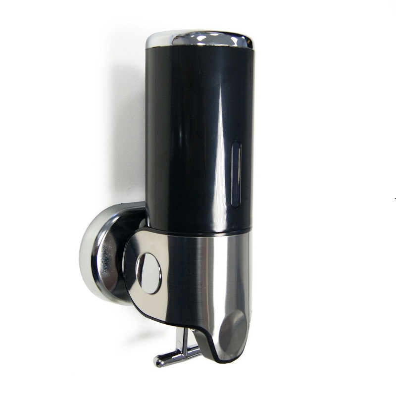 Shower Soap Dispensers Black ABS Stainless Steel Single