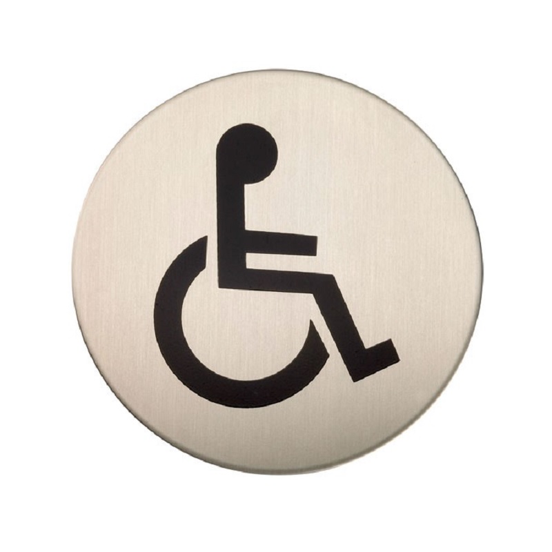 Disabled Door Sign Stainless Steel Brushed