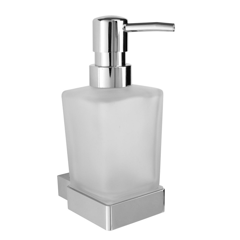 Scudo Chrome and Frosted Glass Soap Dispenser