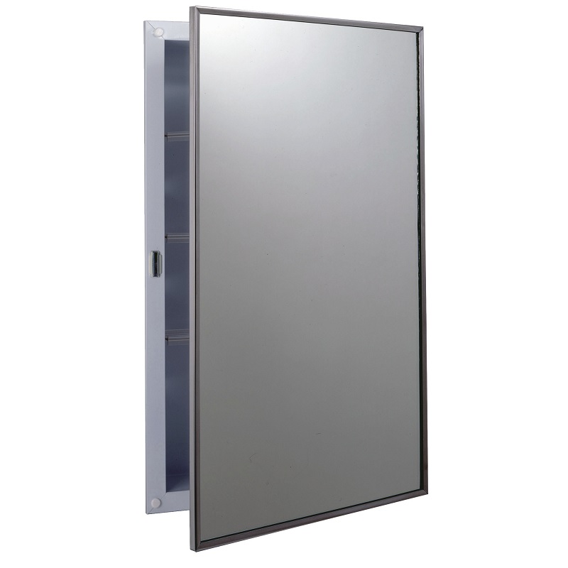 Recessed Steel White Enamel Washroom Storage Cabinet