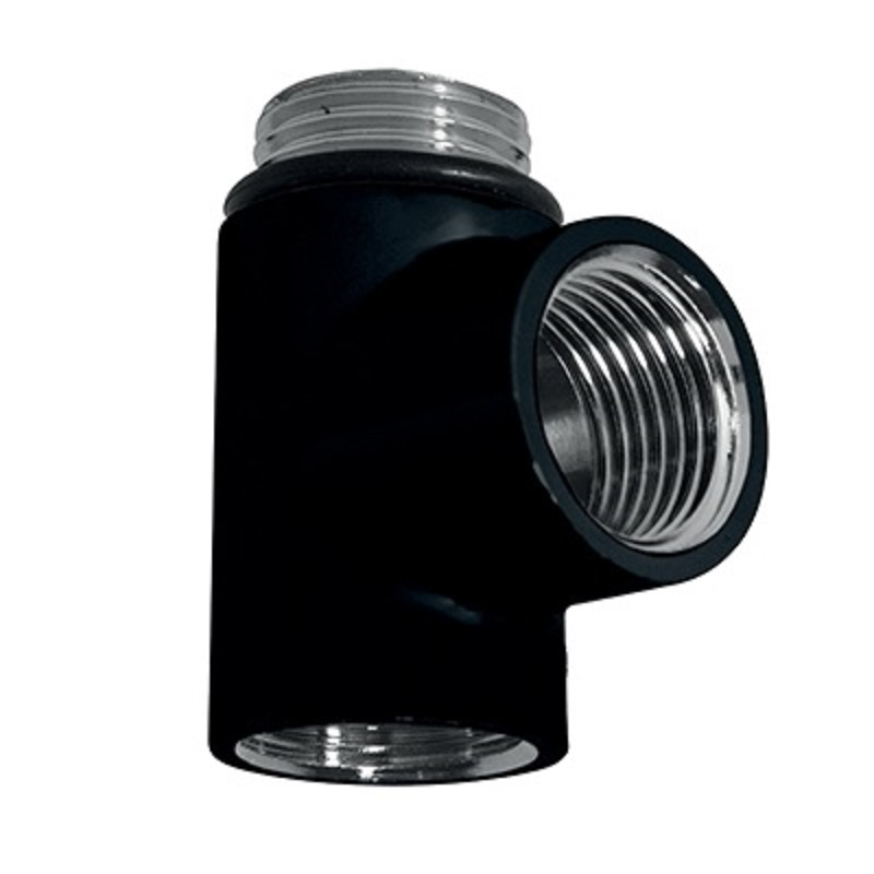Black Dual Fuel Tee Piece