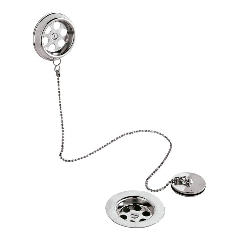 Nuie Bath Waste with Plug and Ball Chain 