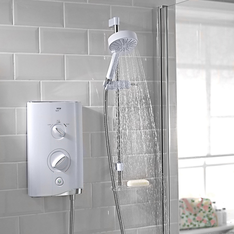 Mira White/Chrome Sport Electric Shower - 9.0kW
