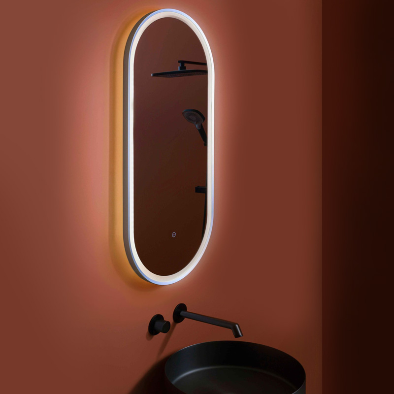 Oval Brushed LED Mirror