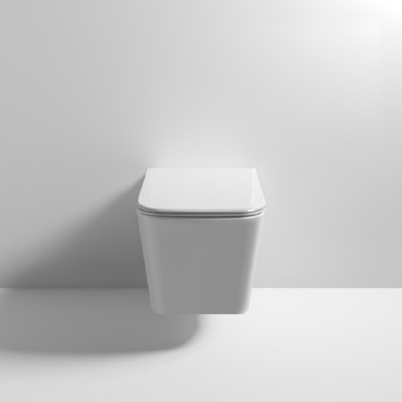 Nuie Ava Rimless White Wall Hung Pan and Soft Closing Seat