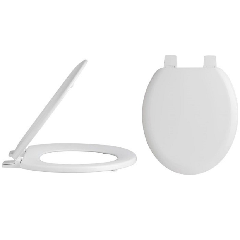 Nuie Traditional Standard Round Toilet Seat with Plastic Hinges