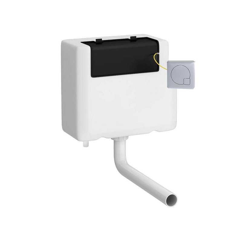 Nuie Dual Flush Cistern and Square Push Button