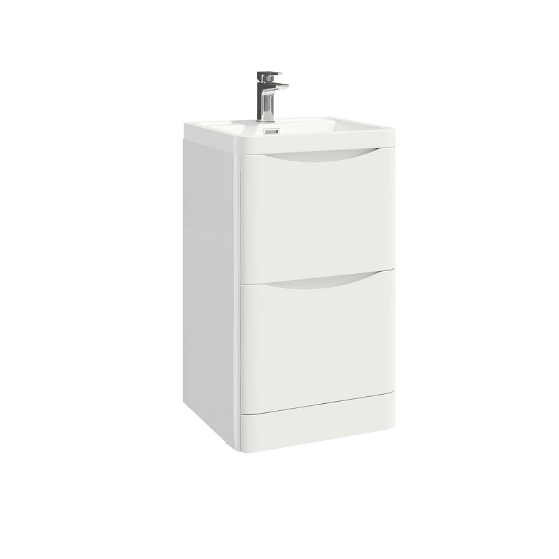 Bella White Gloss Floor Mounted Cabinet