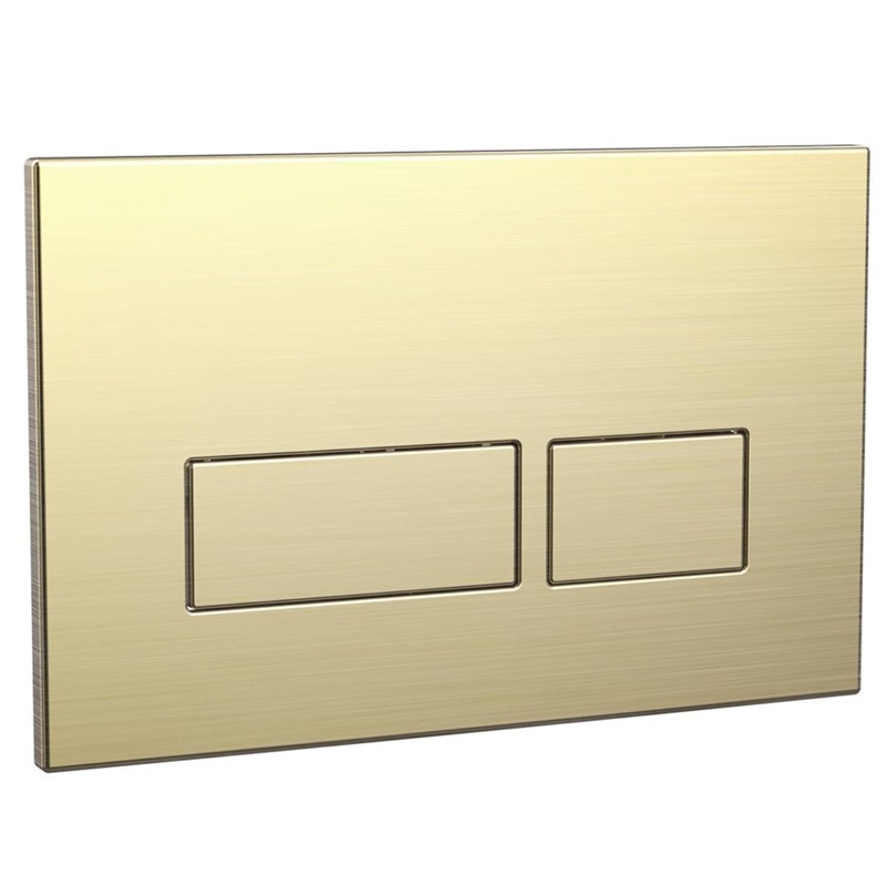 Scudo Square Button Brass Flush Plate