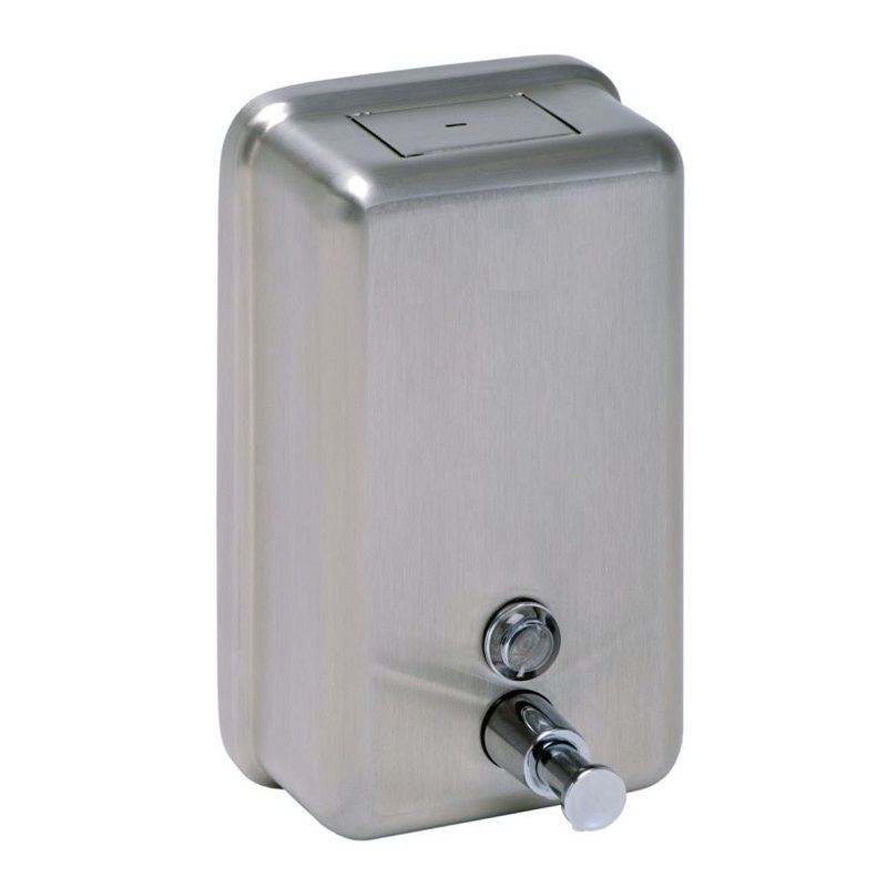 Synergise Brushed Stainless Vertical Refillable Liquid Soap Dispenser 1200ml - PL23MBS